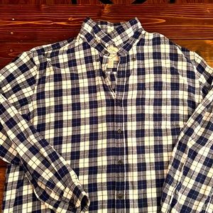 Mens Royal blue/white plaid shirt